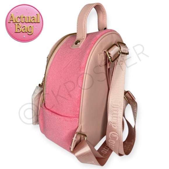 Juicy Couture Exclusive Pink Lemonade “Lovers Club” Terry Backpack ? Bling main image 14